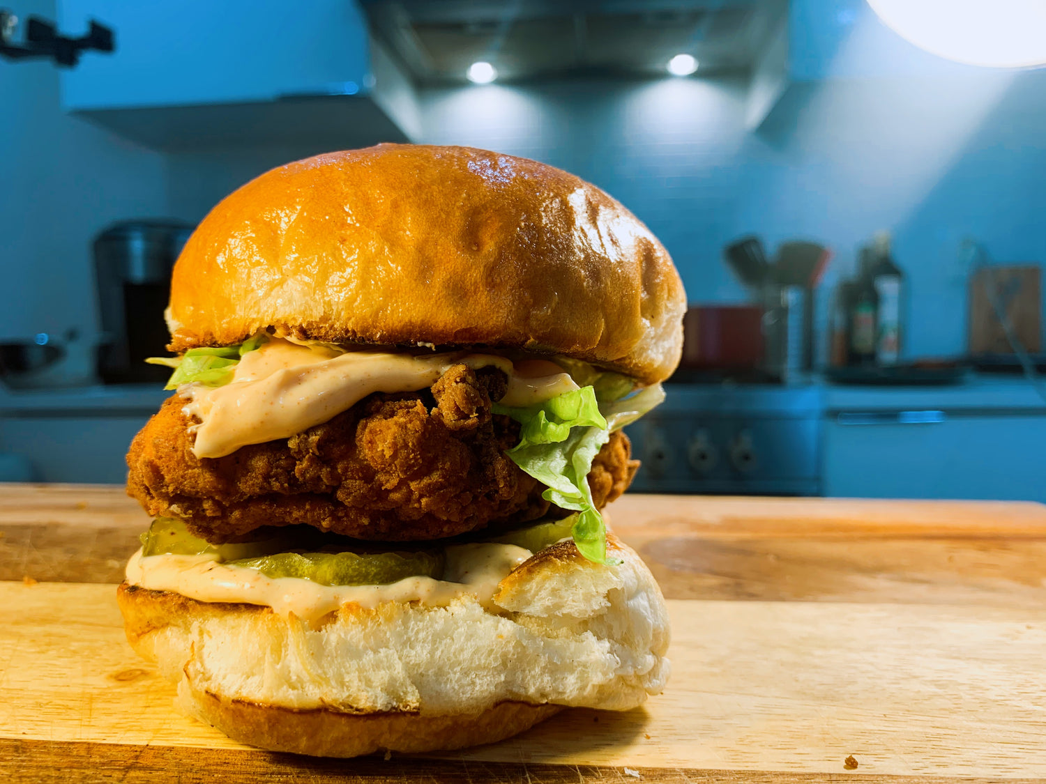 Homemade Fried Chicken Sandwich